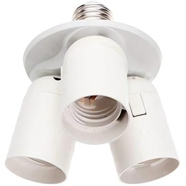 Superdream E26 E27 Lamp Bulb Socket, 3 in 1 Standard Light Bulb Splitter Adapter Converter Socket