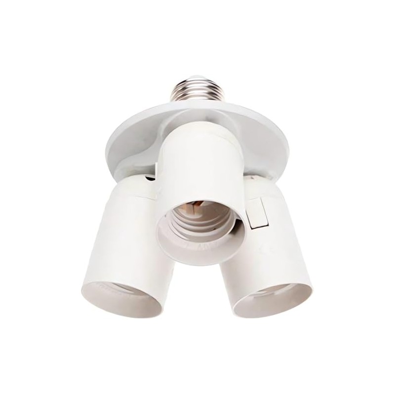 Superdream E26 E27 Lamp Bulb Socket, 3 in 1 Standard