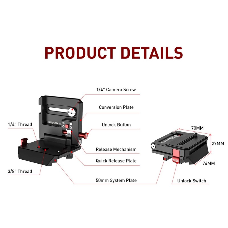 IFOOTAGE HV-01 L Shape Quick Release Plateprofessional Camera Tripod, Horizontal