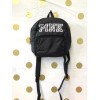 Victoria's Secret Pink Logo Mini Backpack Black NWT