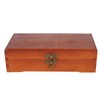 Wooden Sketching Pencil Box Antique Solid Wood Square Children Stationery