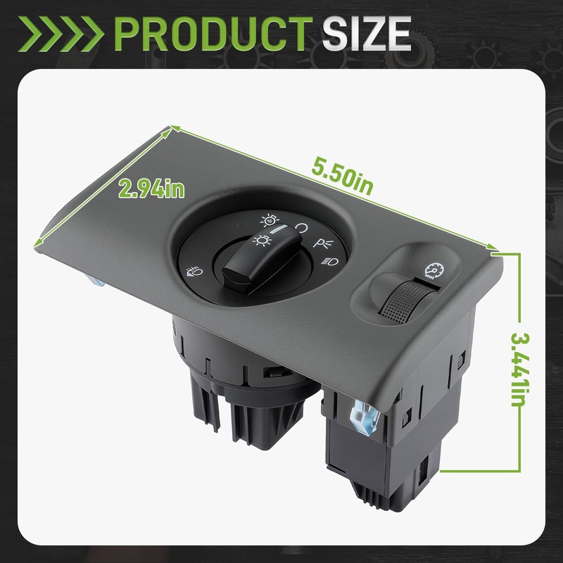 CARBBIA Headlight Switch Replacement 5L3Z-11654-CAB Compatible with Ford F150 2005