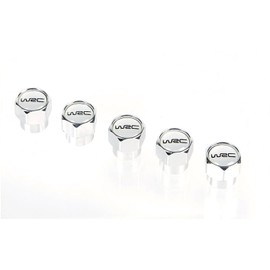 WRC - Kaufmann Neuheiten WR-KFZ-372 5 Caps Aluminium White - Car Wheel Trims (Set of 4)