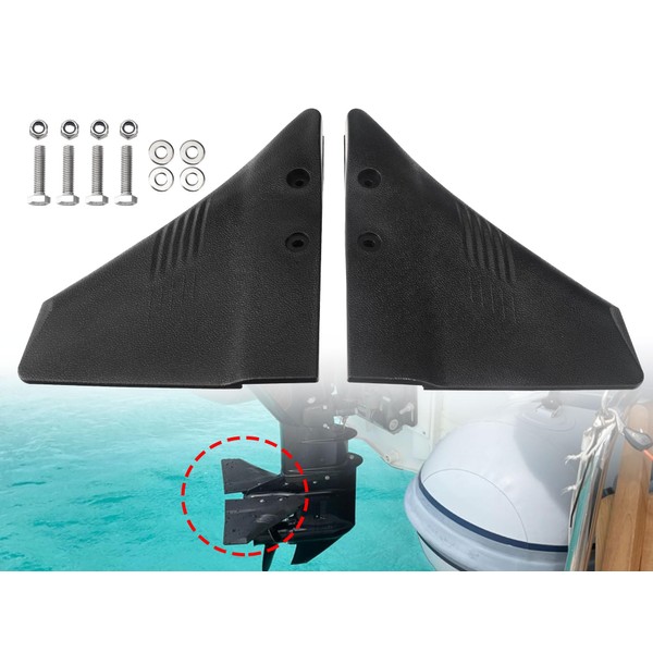 Hydrofoil Stabilizer for Outboard Motors, Dorsal Fin Style Hydrofoil for