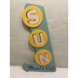 Target Bullseye Playground Sun Motel Wall Decor Sign MCM Summer Retro 2024