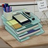 Acrimet Stackable Letter Tray 3 Tier Side Load, Plastic, Desktop