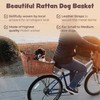 Wiklibox Natural Wicker Dog Bike Basket - 100% Organic Rattan