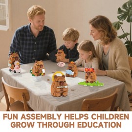 MJDDJA Capy-bara Mini Building Blocks for Kid,Party Favors for Kid 10-14,Micro Blocks Capy-bara Gift for Boys Girls, Gifts for Women or Men (M3149)