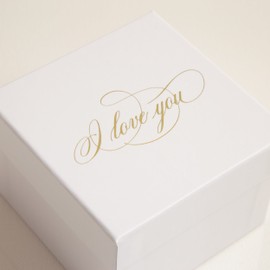 Infinity Rose Preserved Rose Box I Love You Gift for Women, White-white