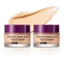 Crema de ojos calcio para manchas oscuras, paquete de 2 | Crema de ojos antienvejecimiento para ojeras, flacidez y elasticidad