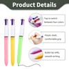 Xatgiouy 3 Pack 4 Colours Retractable Ballpoint Pens, Multi Coloured