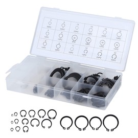 KIMISS Kit de Anillos de RetencióN, 300 Piezas 2-32mm Kit de e Clips Anillos de Snap para MecáNicos Anillo Retenedor Externo para la RetencióN De Rodamientos, Engranajes, Poleas