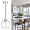 Audickic Pendant Lights Kitchen Island, 8" Brushed Nickel Pendant Light
