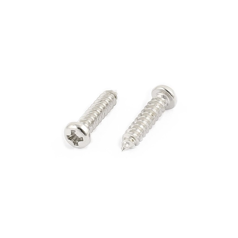 sourcingmap 100pcs M2.5 x 12mm Stainless Steel Phillips Pan Round