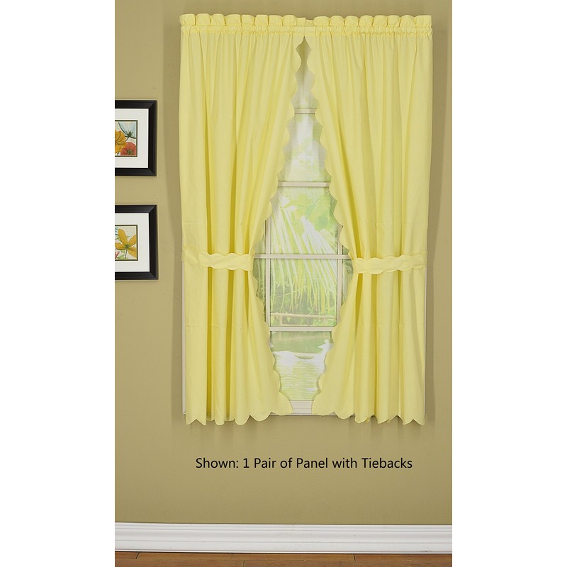 Today's Curtain, Orleans Scallop Curtain, Buttercup 45" Panel Pair and