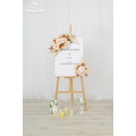 BMQDSM Pack of 2 Faux Flowers,Wedding Arch Flowers,Wisteria Hanging Flowers,Flower Garland Be Suited to Aisle Decorations for Wedding Ceremony(New Champagne)