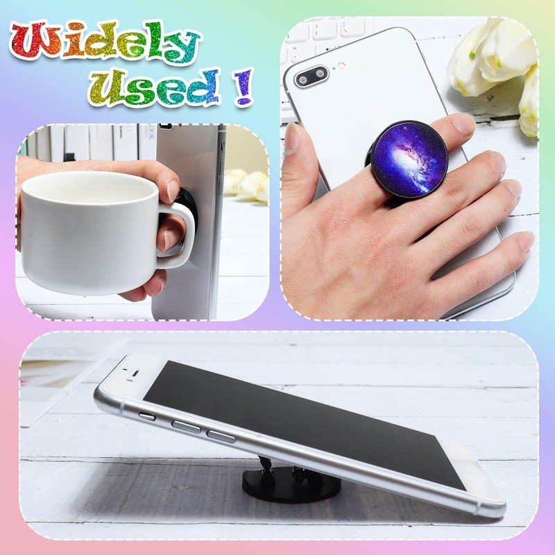 Honoson 9 Pieces Cell Phone Grip Holder Collapsible Holder Colorful