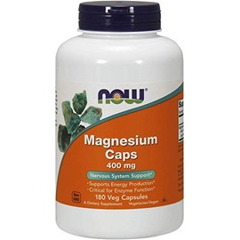 Magnesio de NOW  Suplemento  400 mg  180 Cpsulas VeganasVegetarianas                                                                                  