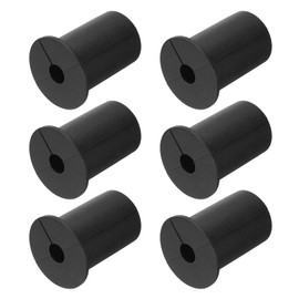 uxcell 6Pcs Wall Grommets for Cables, 1"(24mm) Silicone Cable Wall Bushing Feed Through Cable Routing Kit with 8.5mm Hole Accessories Pass Through for Ethernet, Black No Thread