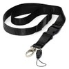 Black Detachable 2cm Flat Lanyards With Buckle, Safety Breakaway Pull,