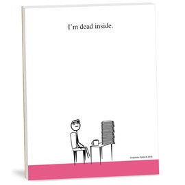 I'm Dead Inside Funny Notepad - 4.25 x 5.5 inch, 50 Sheets - Office Gift for Coworkers