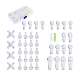 Invisible Wall Hooks with Nail Screws, No Trace Hanging Solution, 42 Pieces
