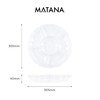 MATANA 5 Transparent Snack Plates with 6 Compartments (Plastic, 31