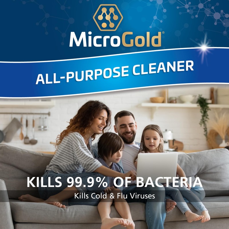 MicroGold All-Purpose Cleaner Spray Kills 99.9% of Bacteria and Viruses