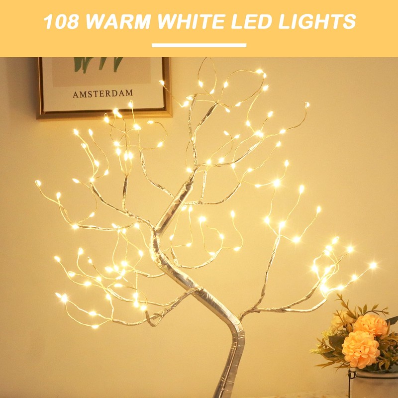 JOINTWIN Fairy Light Tree 108 Led Twinkle Tree Fairy Light