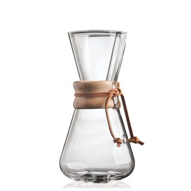 Chemex Pour-Over Glass Coffeemaker - Classic Series - 3-Cup - Exclusive Packaging
