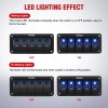 Nilight 16AWG 14AWG 12AWG LED Light Bar Wiring Harness 5Gang