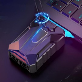 Game Laptop Cooling Pad | USB Small Portable Cooler - Computer Cooling Device with Automatic/Manual Mode, Small Portable Cooling Fan for Laptops