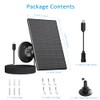 2W Solar Panel for Outdoor Security Cameras - Adjustable Mount