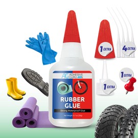 Adhesive Guru Rubber Glue (0.7 oz) - Heavy Duty Super Glue for Rubber, rc Tires, Shoes, Soles, Seals, Gaskets & DIY Fast-Bonding & Weatherproof Glue for Automotive & Crafts - 1 Pack