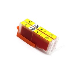 pomme BCI-381XLY Yellow Value Set of 2, Large Capacity, Compatible with Canon, Includes Remaining Level Indicator Function, ISO 14001/ISO9001 Certified Factory (BCI-380, BCI-381, BCI-380XL, BCI-381XL)