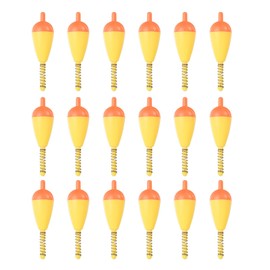 PATIKIL Fishing Float Bobbers, 20 Pack Hard ABS Oval Stick Spring Slip Bobber for Crappie Trout Bass Fishing, Orange