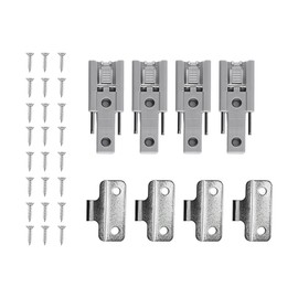 Gorise 4pcs Reverse Folding Sliding Door Hinge Wardrobe Bi-Fold Closet Wardrobe Cabinet Cupboard Tracked Hanging