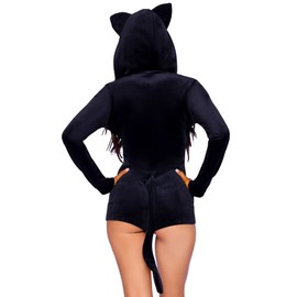Leg Avenue 87142-00103 87142 00103 Black,Cat Carnival Costume, Theme Party, Women, L (Taglia Italiana 44)