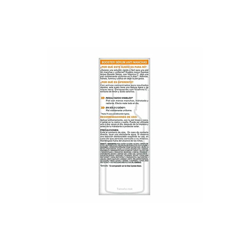Garnier Express Aclara Sérum Anti-Manchas Concentrado con Vitamina C, 30