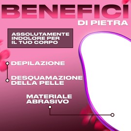 Painless Epilator with Crystals, Crystal Hair Eraser, Hair Removal Tool for Body, Legs, Arms and Back (Purple)