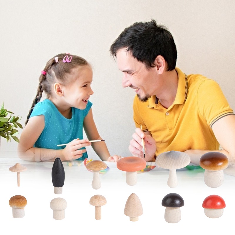 Wooden Mushroom Picking Toys Simulation Mushroom Picking Game Educational Toys