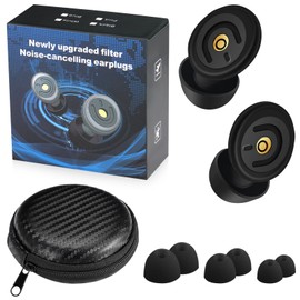 2 Ear Plugs - Ultra-Comfy Reusable Noise-Reducing Earplugs for Concert, Snoring, Focus, Silicone Hearing Protection Reusable Ear Plugs 45db Noise Reduction Earplugs (L)