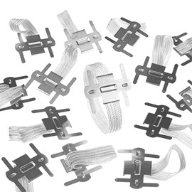 Silver/White Corsage Wrist Bands, Elastic Wristlets for Wedding Prom Flowers, Bulk pack of 48, by Royal Imports