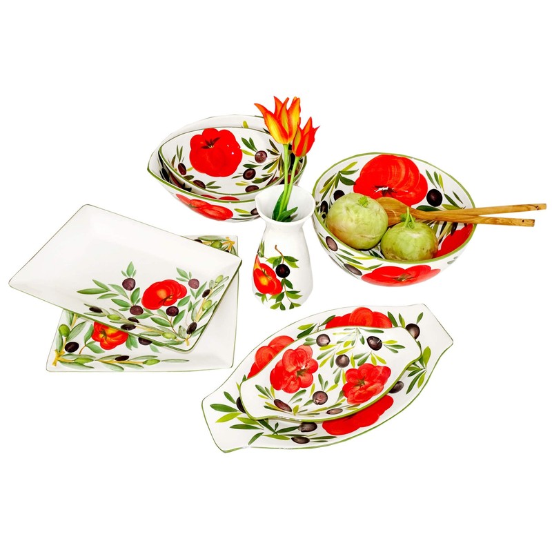 Lashuma Square Ceramic Serving Plate, Handmade Serving Plate, 27 x