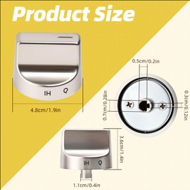 5Pcs W11239985 W10850015 Stove Knob Replacement Compatible with Whirlpool WFG525S0HZ1 WFG550S0HZ0 WFG525S0HZ0 WFG525S0JV0, W11239985 Control Knob Replace 4845290 W11032553 PD00061875 AP6333411