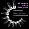 Kiiwah Pack of 120 Dual Shape Nails, Polygel Tips with