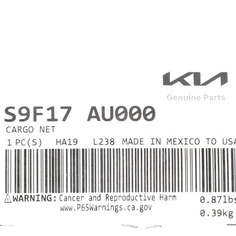 Kia NEW OEM Kia 2023-2024 Telluride Cargo Net Rear Trunk