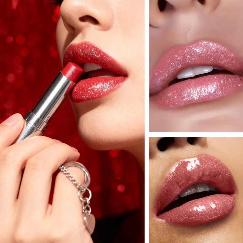 - Lápiz Labial Hidratante En Forma De Corazón Pearl Shimmer