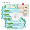 Mediflower 메디플라워 센텔라 순한 딥 클렌징 티슈 100매x5개+곡물 파우치 10매 MediFlower Centella Mild Deep Cleansing Tissue 100 Sheets x 5 Packs + Grain Pouch 10 Sheets