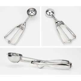 Solula 18/8 Stainless Steel Scoop, 2.3 Tablespoon Cupcake Muffin Batter Dispenser